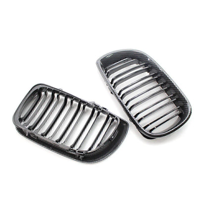 Carbon Fiber Double Slat Front Kidney Grille for BMW E46 Sedan (2002-2005)