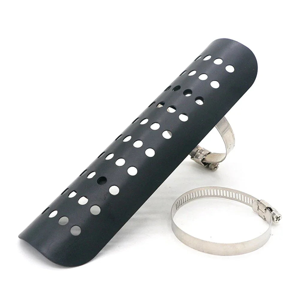 Muffler Pipe Heat Shield Cover for Universal Motorcycle Black