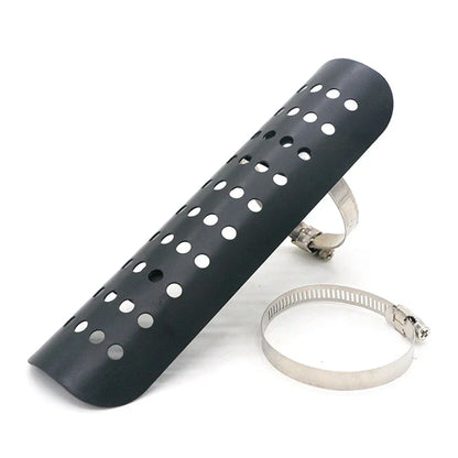 Muffler Pipe Heat Shield Cover for Universal Motorcycle Black