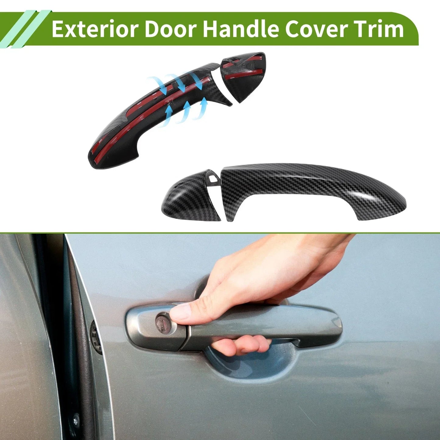 Exterior Door Handle Cover Trim for Mercedes-Benz C GLC Class W205 X253 (16-20)