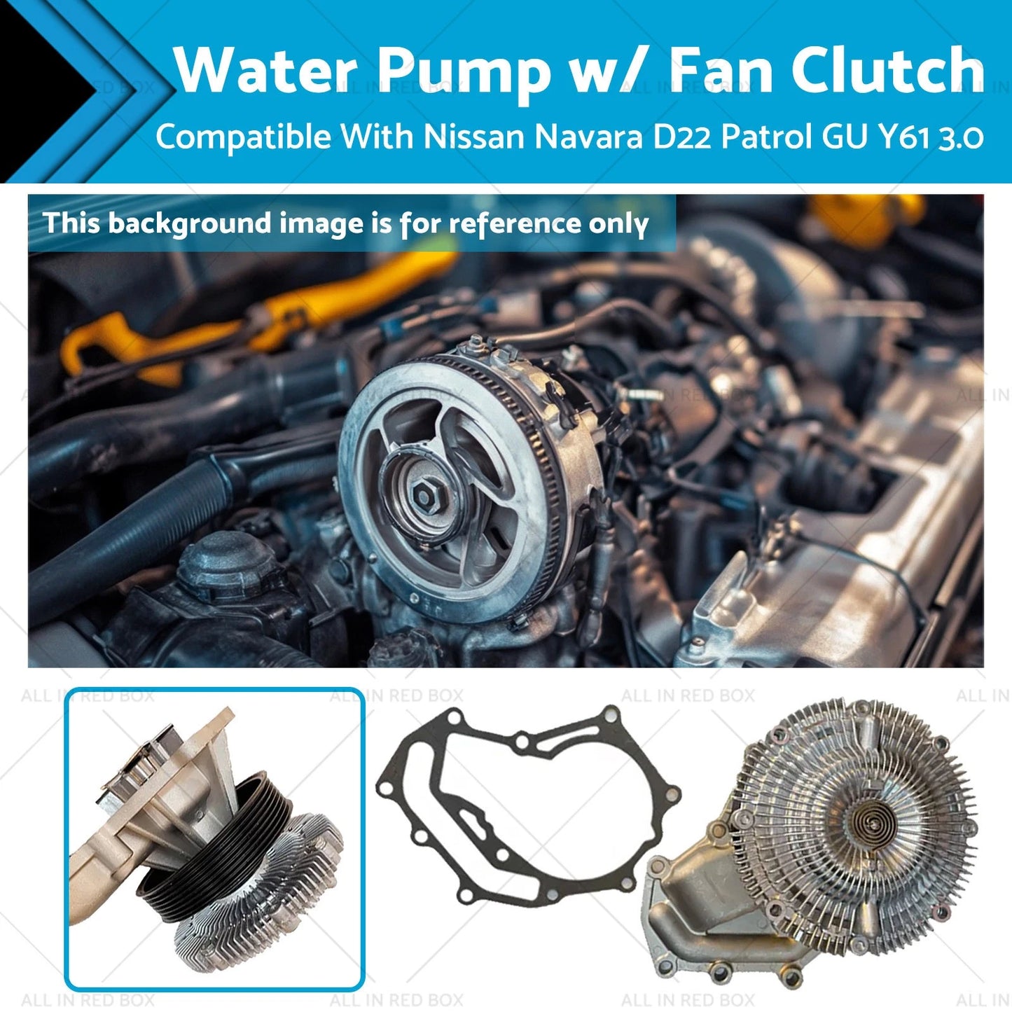 Water Pump Fan Clutch Assembly for Nissan Navara (2001-2007) D22 3.0 Diesel