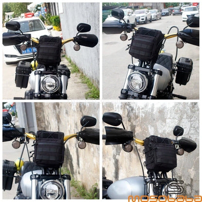 Universal Motorcycle T-bar Handlebar Bag Waterproof for Harley