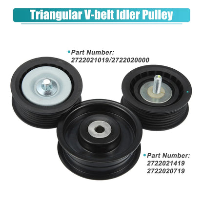 Accessory Drive Belt Tensioner with 3 Pulleys for Mercedes-Benz (2005-2015)