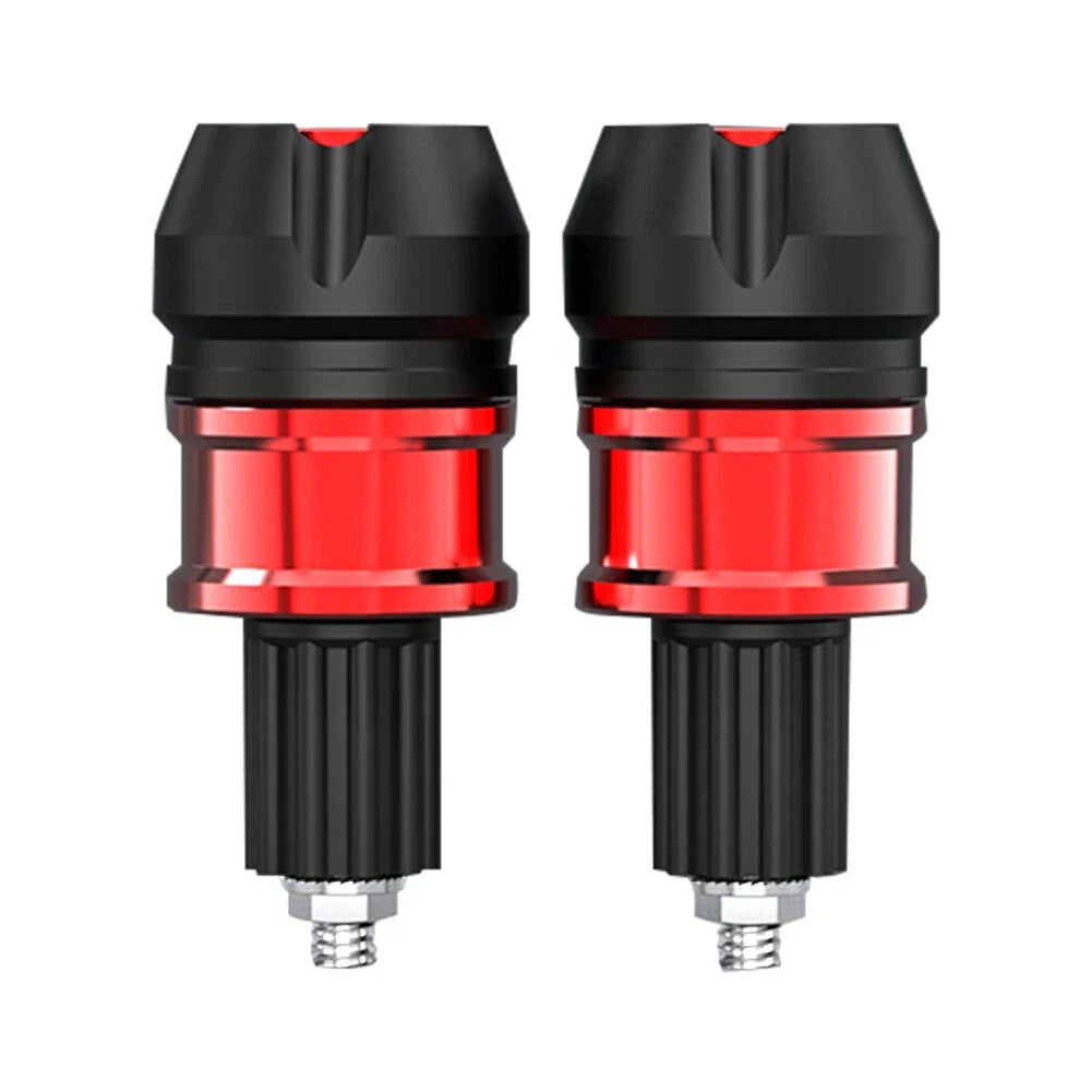 CNC Aluminum Handlebar Grips Bar End Cap Plugs for Motorcycle ATVs Red