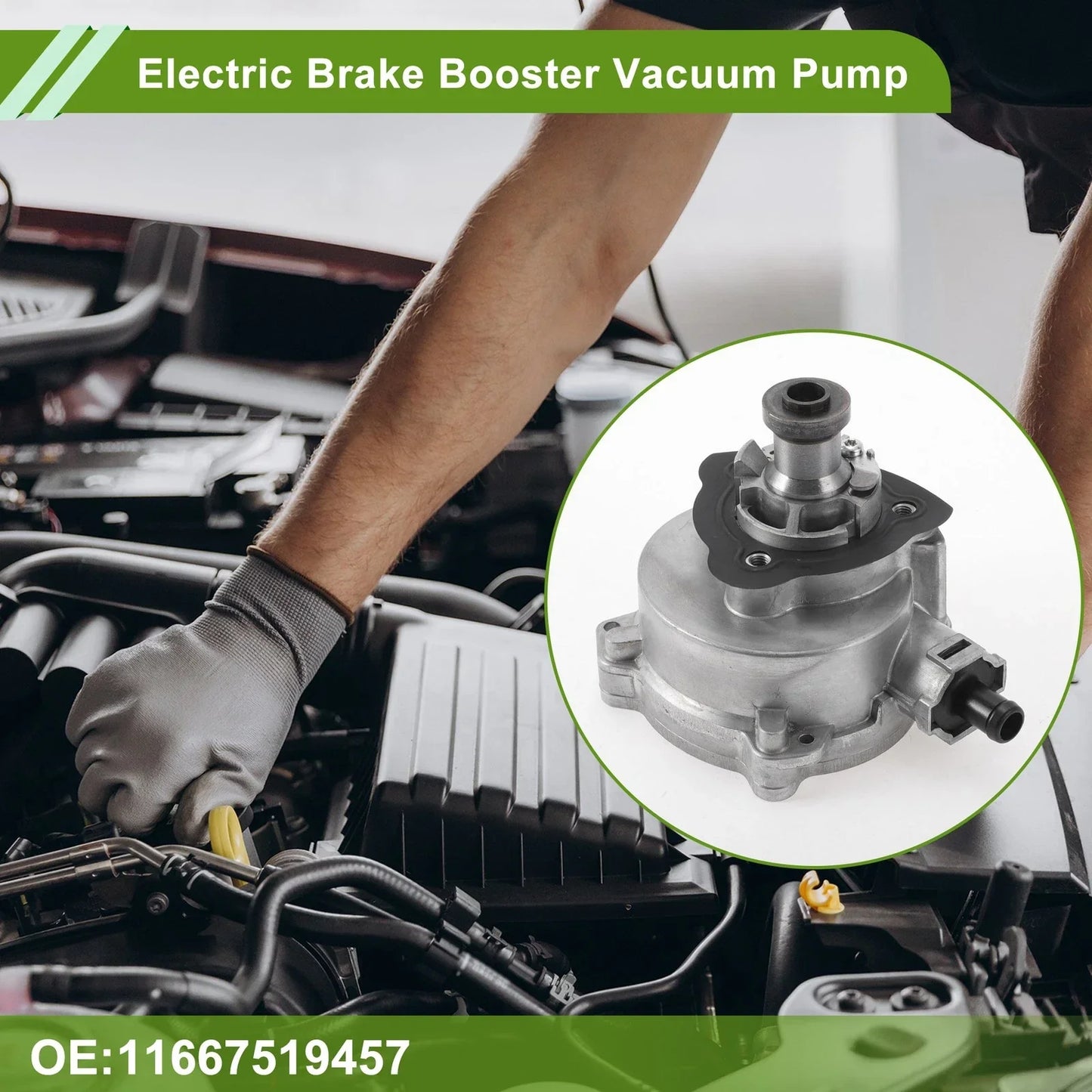 Brake Vacuum Pump for BMW 530i L6 3.0L (2006-2007)