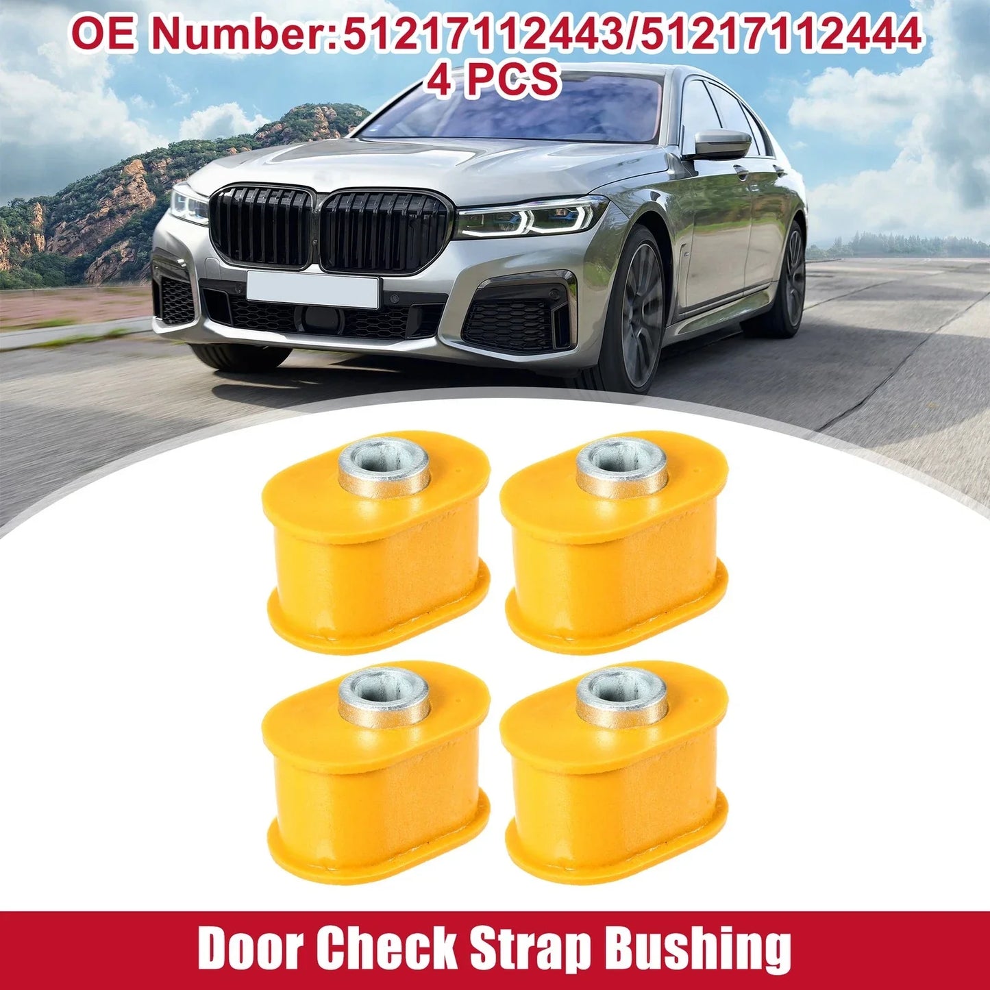 4pcs Door Check Strap Bushing for BMW 7 Series E65 (2002-2008)