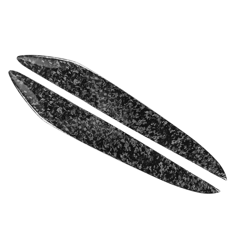Headlight Eyebrow Eyelid Covers  Forged Pattern Black for Mazda 3 (2009-2013)