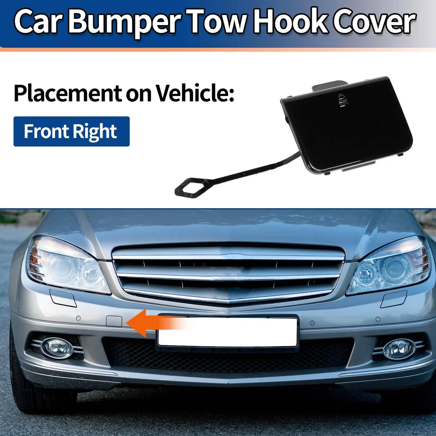 Front Right Tow Hook Cover for Mercedes-Benz C-Class W204 (2007-2014)