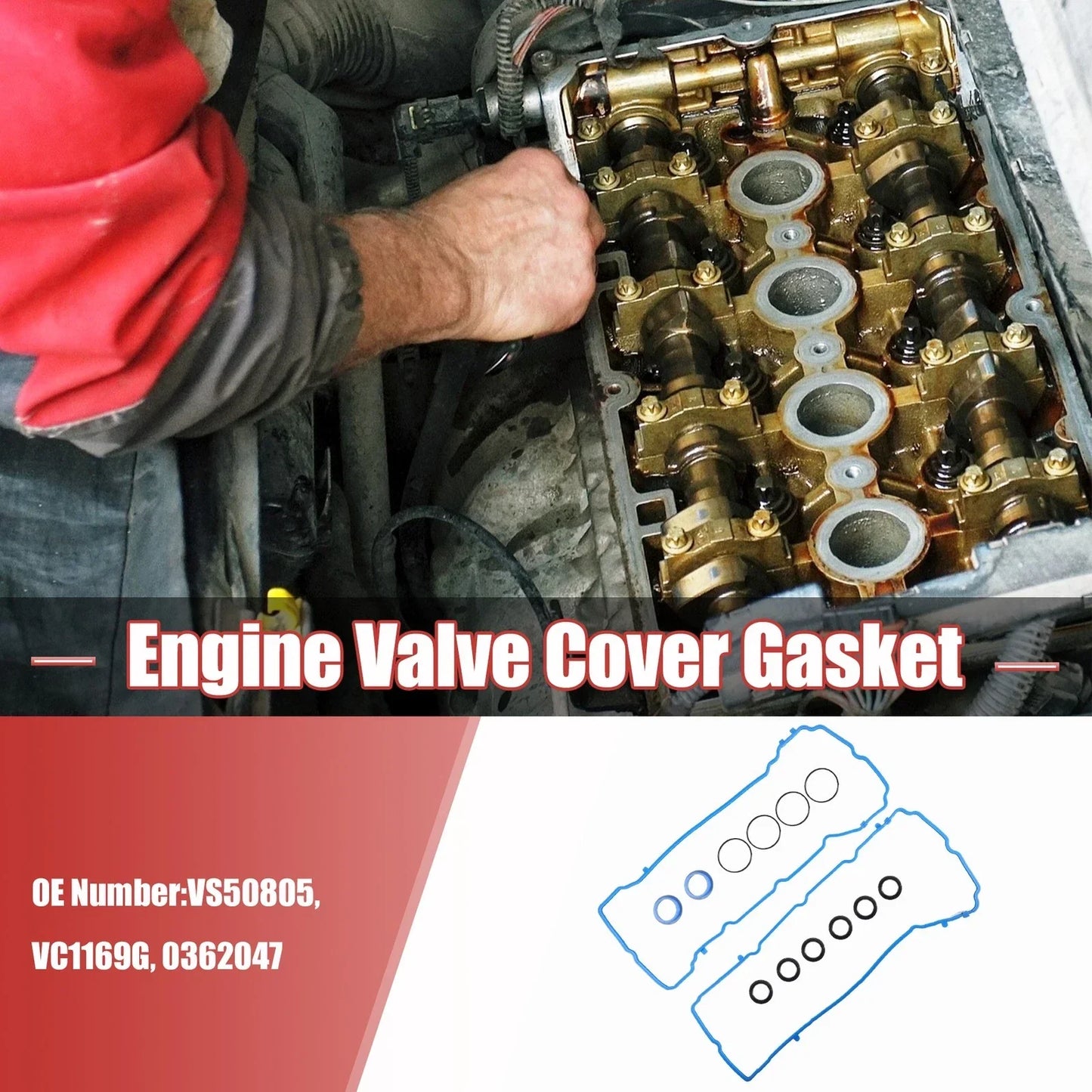 Engine Valve Cover Gasket Set for Chrysler Dodge Jeep (Fits 2005-2010)