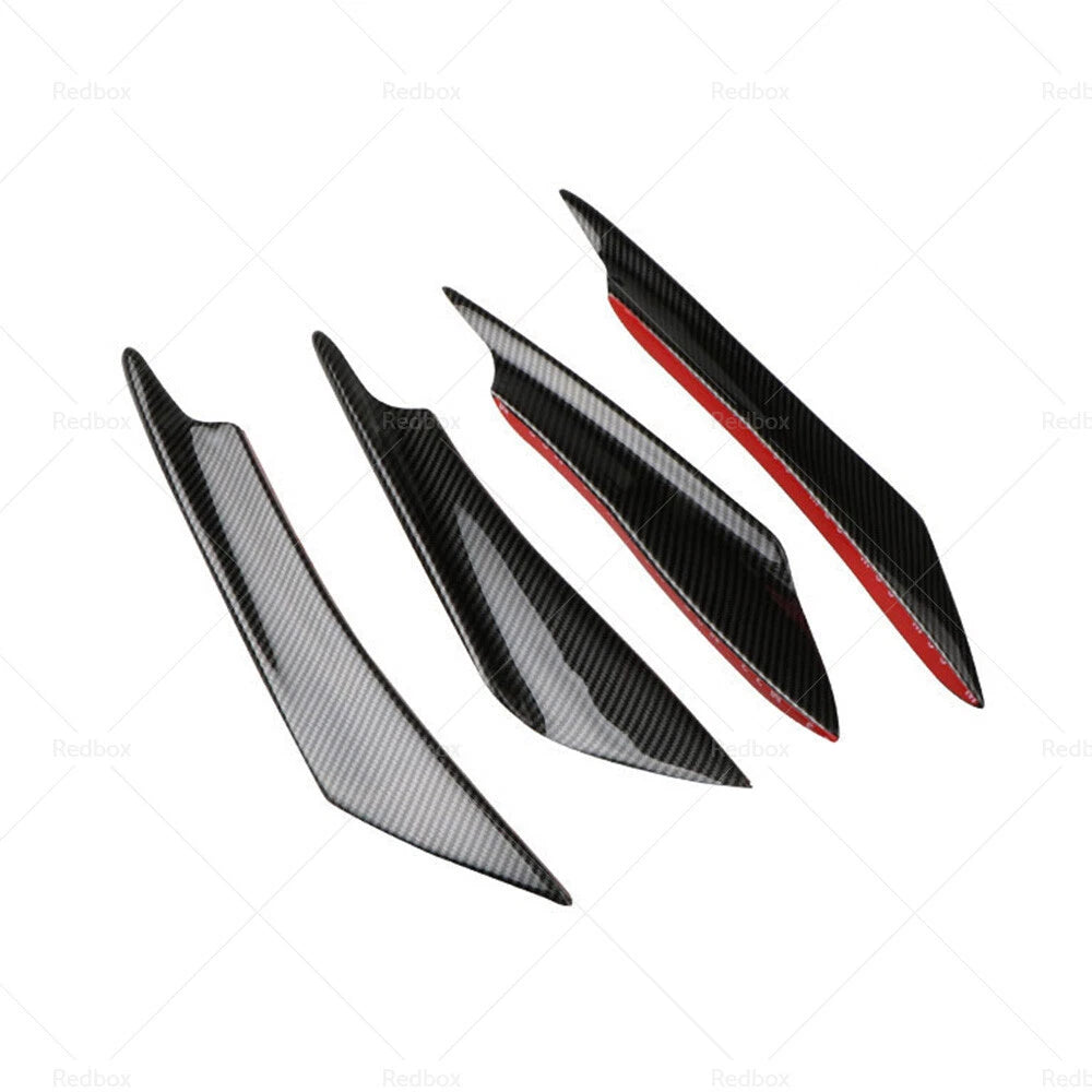 4x Carbon Fiber Bumper Canard Splitter Diffuser Lip for Car