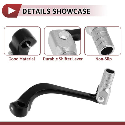Folding Motorcycle Gear Shifter Lever for Honda CRF110F (2013-2018) Black Silver