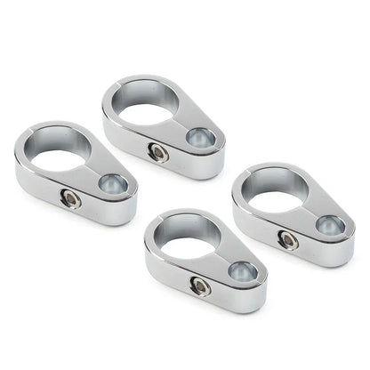 4X Chrome Brake Clutch Cable Wire Clamp Clip for Harley 1" Handlebar