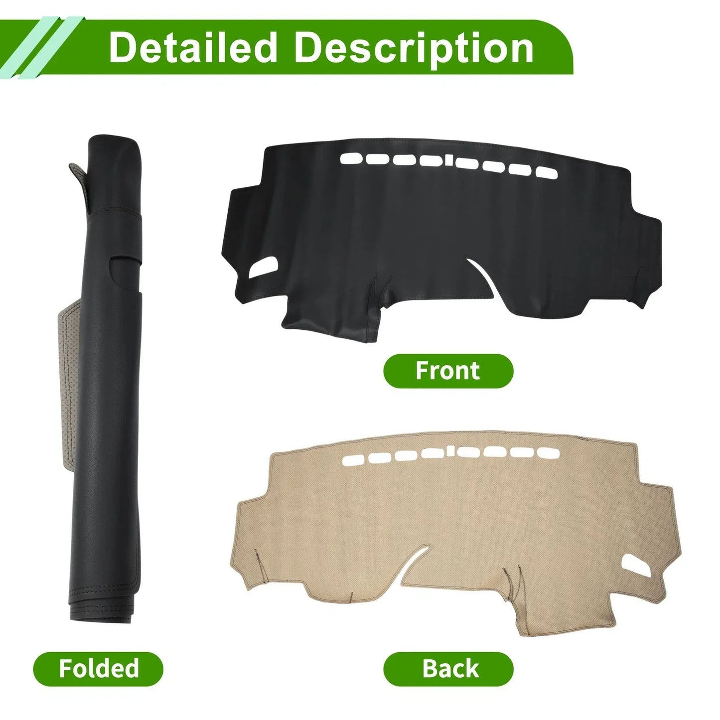 Dashboard Cover Mat for Honda Fit Jazz (2014-2019) - Black Carpet