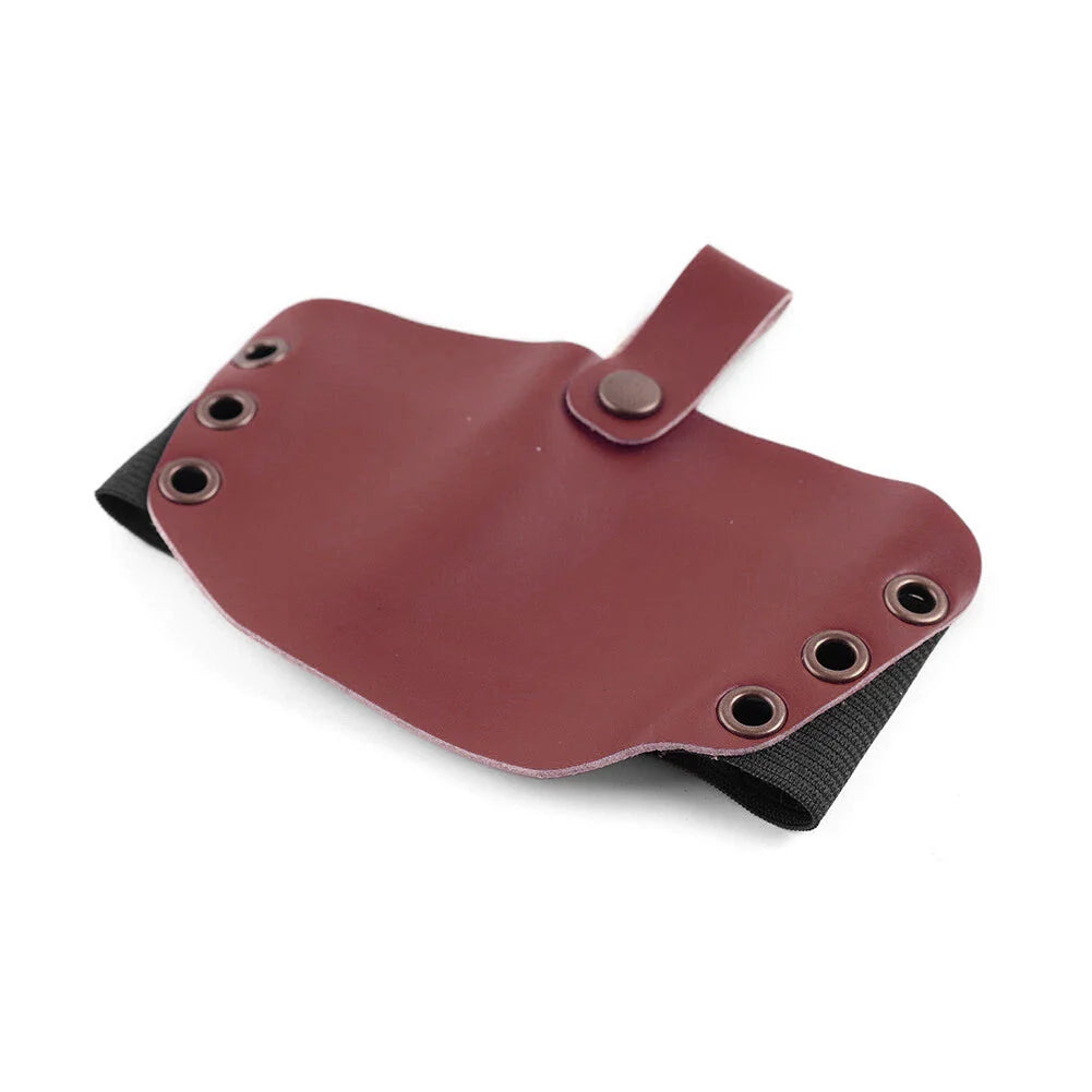 Leather Shifter Cover Boot for Motorcycle Gear Pedal - Wine Red