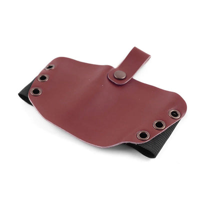 Leather Shifter Cover Boot for Motorcycle Gear Pedal - Wine Red