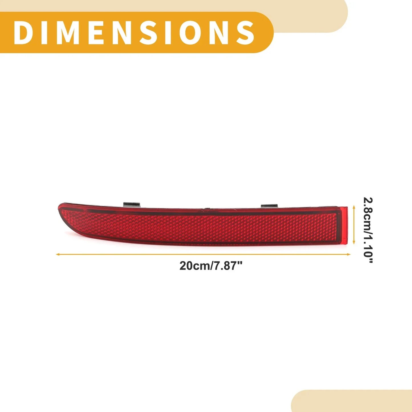 Rear Left Bumper Reflector for Mercedes Sprinter 1500 (2019-2022) Red