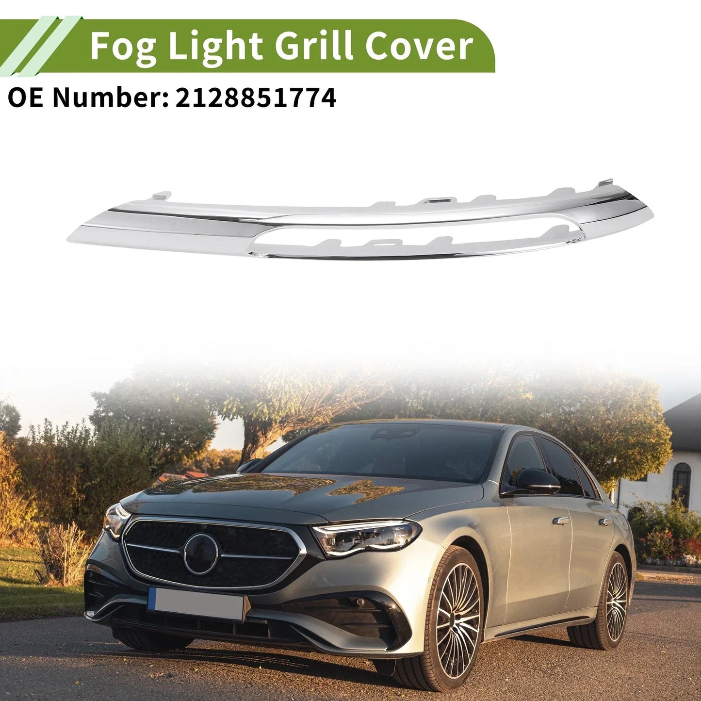 Front Left Fog Light Grill for Mercedes-Benz E-Class (2009-2013)