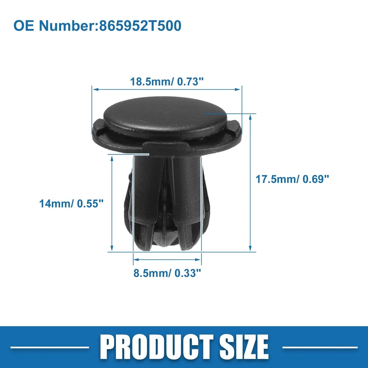 20 x Push-Type Retainer Clips for Hyundai Accent (2010-2017)