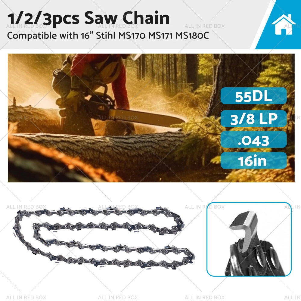 16" Chainsaw Chain for Stihl MS170 MS171 MS180C (2002-2023)