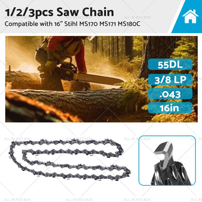 16" Chainsaw Chain for Stihl MS170 MS171 MS180C (2002-2023)