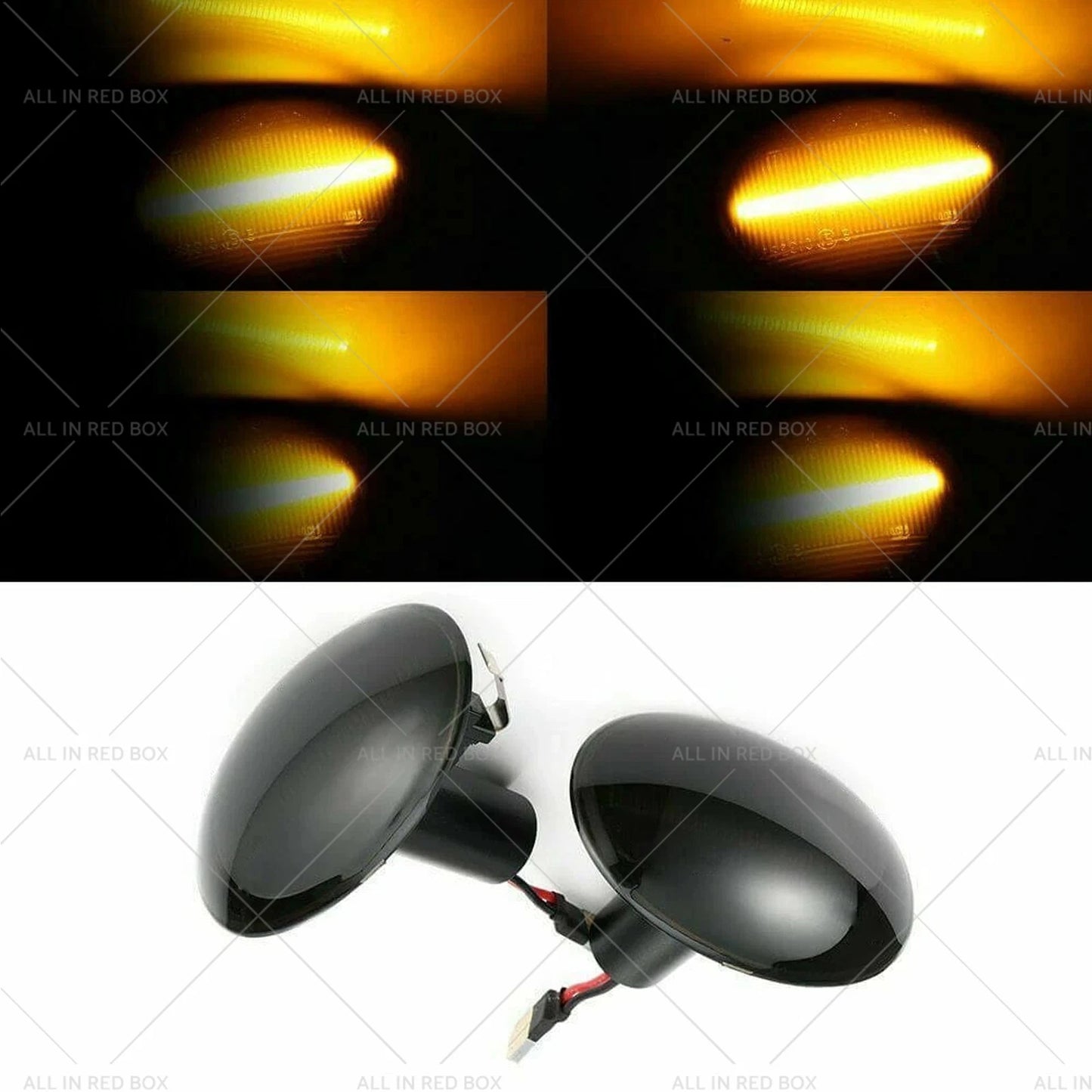 Black Smoked LED Side Indicator Lights for Mini Cooper R56 R57 R58 (2007-2015)