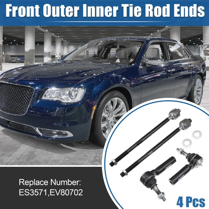 4 Pcs Tie Rod End Links for Dodge Challenger Charger (2011-2023)