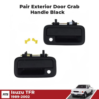 PAIR OUTER DOOR HANDLE BLACK FITS ISUZU TF TFR HOLDEN RODEO VAUXHALL BRAVA D05