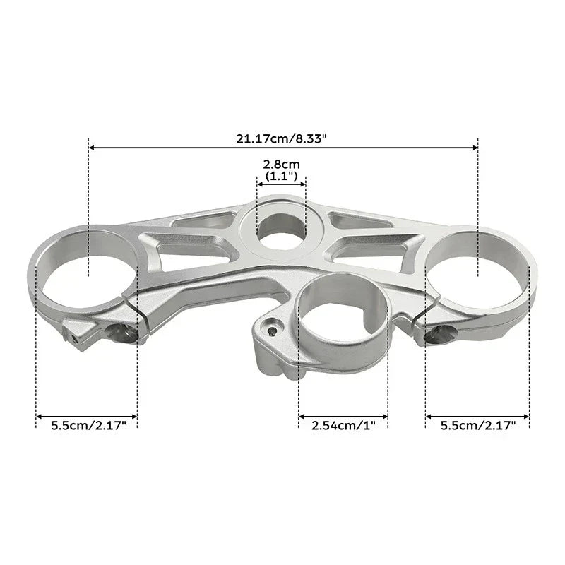 Silver Upper Fork Cross Brace Triple Clamp for BMW S1000RR (2015-2019)