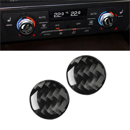 Carbon Fiber AC Switch Button Cover Trim for Audi A6 A7 (2012-2018)
