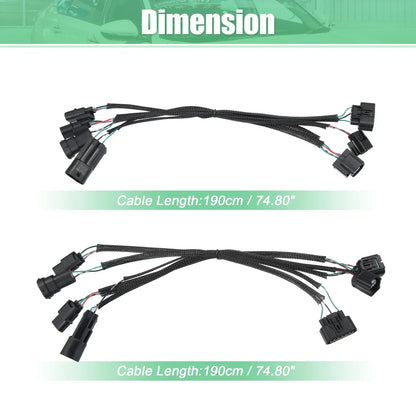 2 x Headlight Adapter Wires for Honda Accord Sedan Halogen to Touring LED (2016-2017)