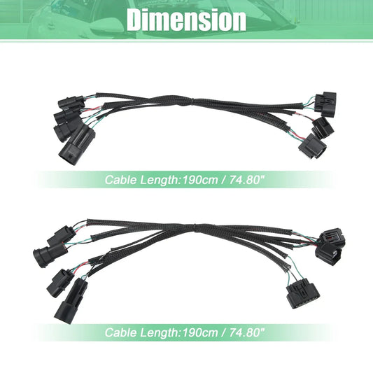 2 x Headlight Adapter Wires for Honda Accord Sedan Halogen to Touring LED (2016-2017)