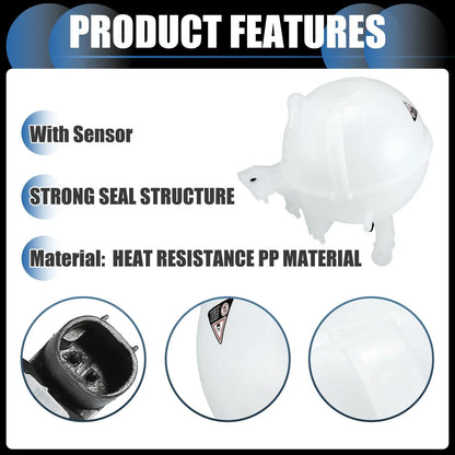 Coolant Expansion Overflow Tank with Sensor for Dodge Sprinter 2500 (2002-2018)