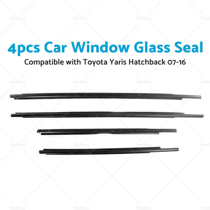 4 x Window Glass Seal Weatherstrip for Toyota Yaris Hatchback (2007-2016)