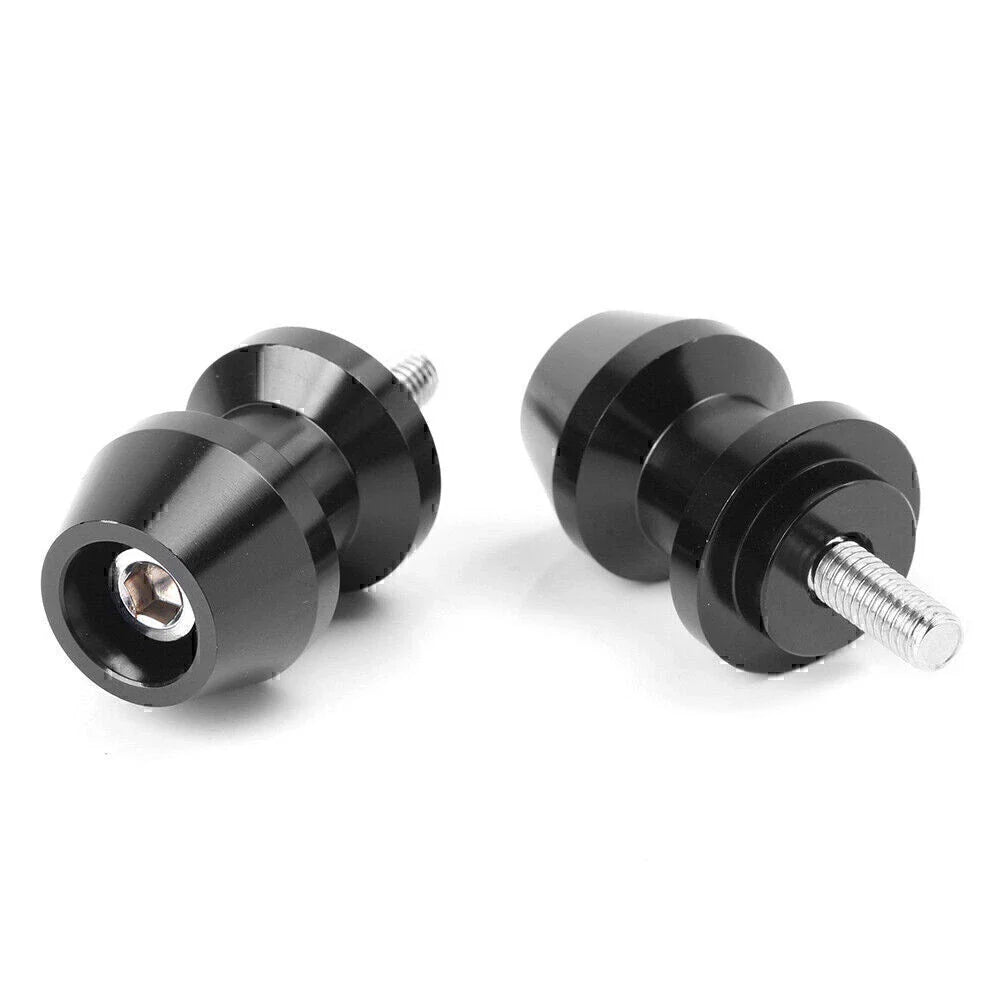 6mm Black Swingarm Spool Sliders for Yamaha R1, XV250, R6, YZF600, FZ6, FZ8