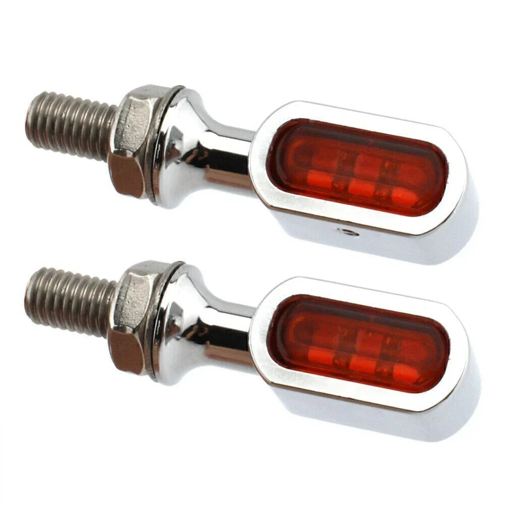 Mini LED Rear Turn Signal Light Orange Lens for Harley