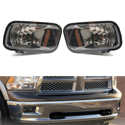 Black Front Fog Light Lamps  For Dodge Ram 1500 2500 3500 (2009-2012)