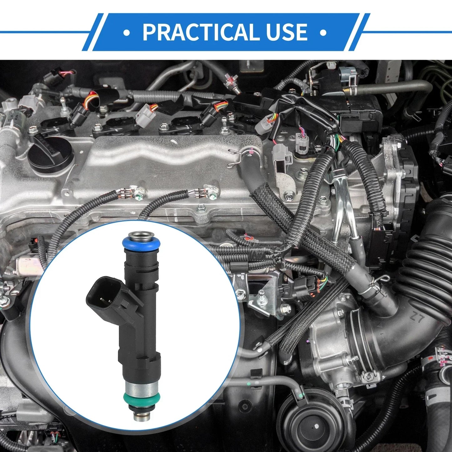 Fuel Injector 3.7L for Dodge Ram 1500 (2004-2010) - 6 x Black Injectors