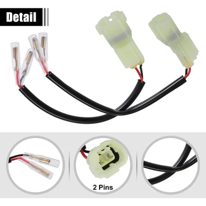 Motorcycle Turn Signal Cable Adapter Connectors for Honda  2 x