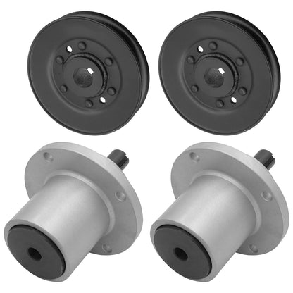 Deck Spindle Assembly with Pulleys Replacement for Bad Boy (2015–2016)