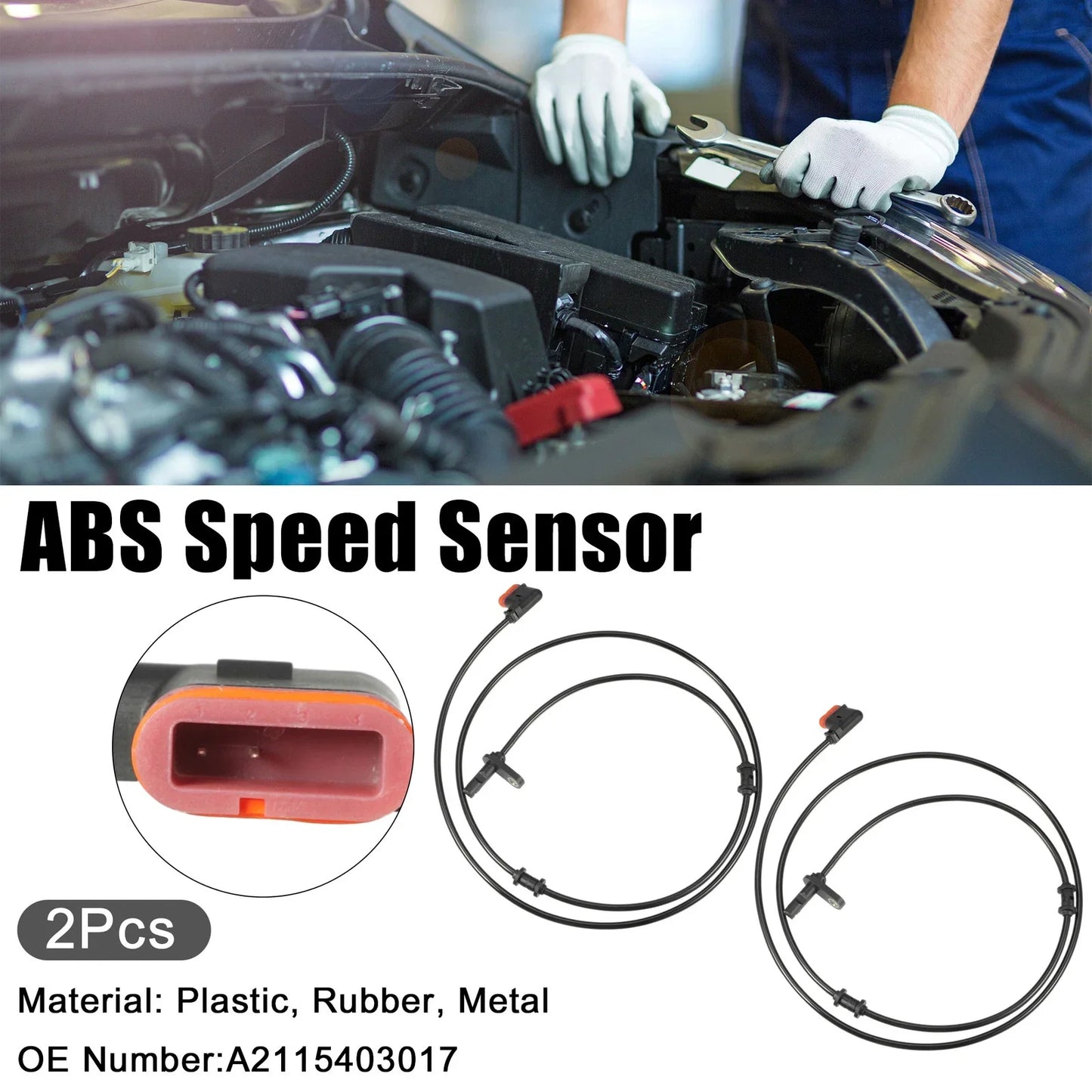 2 x ABS Wheel Speed Sensors for Mercedes CL63 AMG (2007-2013)