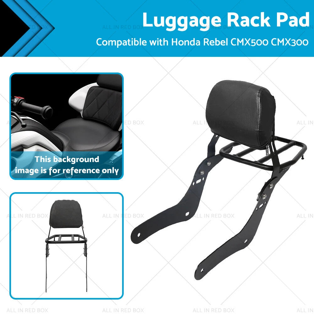 Sissy Bar & Luggage Rack Pad for Honda Rebel CMX500 CMX300 (2017-2023)