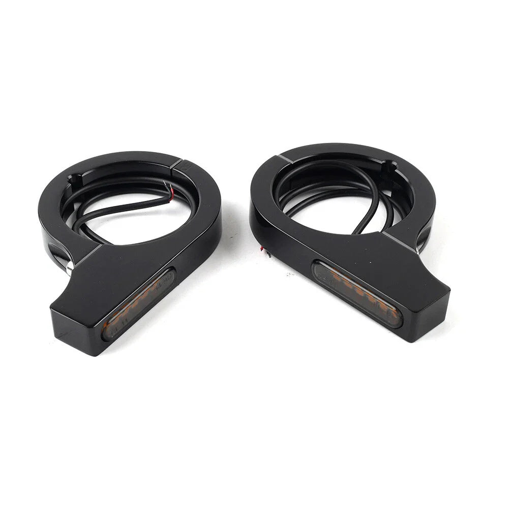 LED Fork Turn Signal Light Indicator Amber for Harley Touring