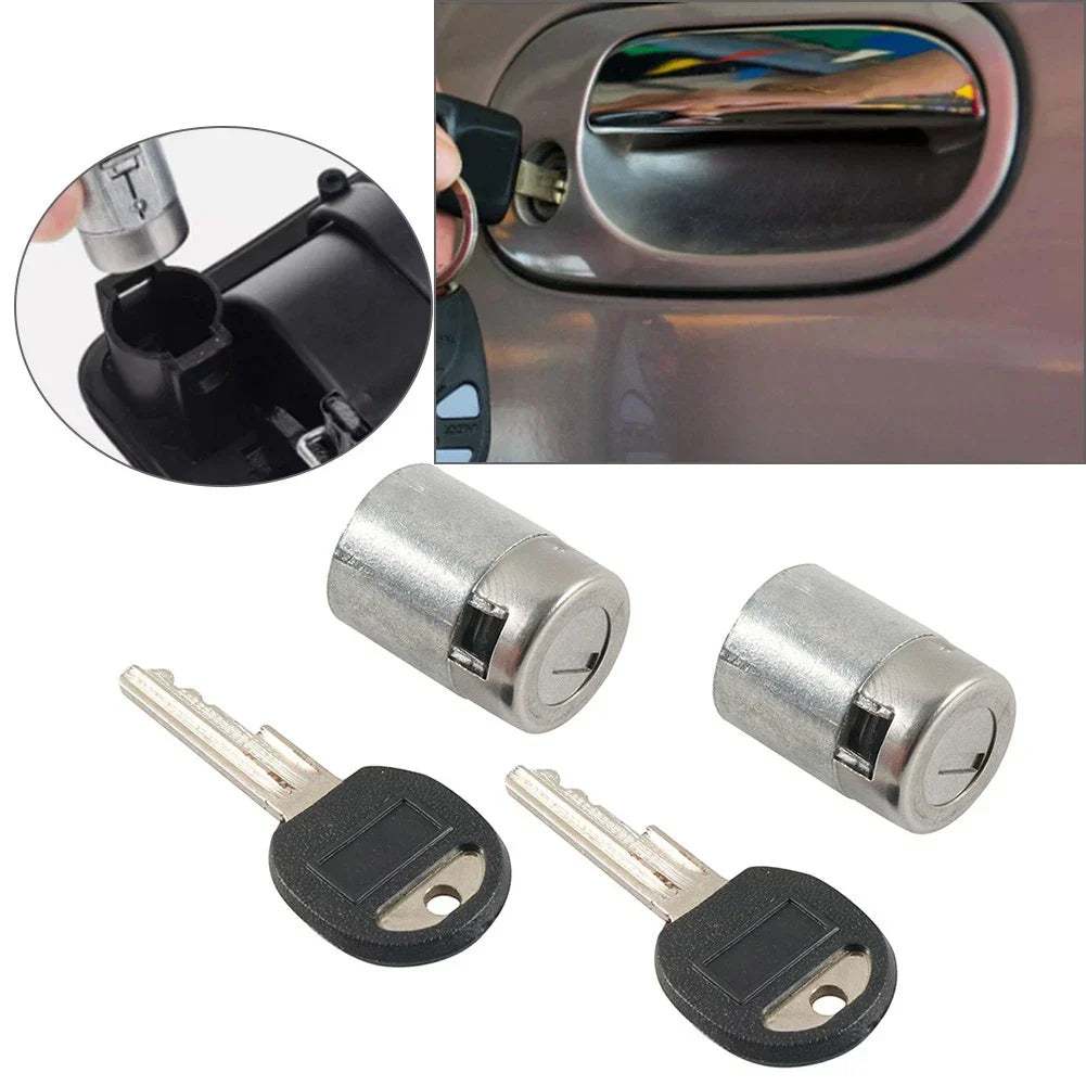 Door Lock Cylinder Kit with Keys for Chevy C1500 C2500 GMC Suburban Yukon (1992-1999)