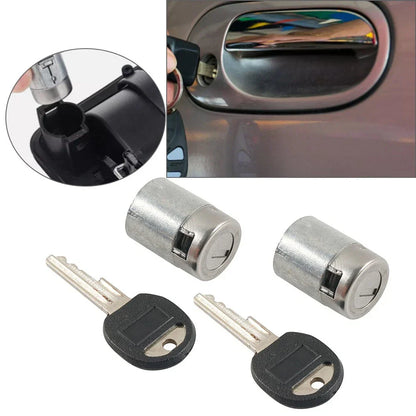 Door Lock Cylinder Kit with Keys for Chevy C1500 C2500 GMC Suburban Yukon (1992-1999)