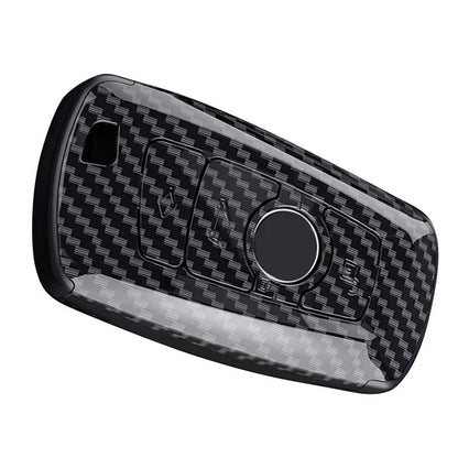Carbon Fiber Style Remote Key Shell Cover for BMW 1 2 3 4 5 6 7 (2000-2023)