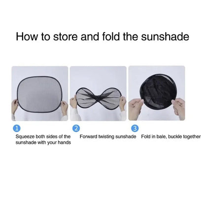 4pcs Windshield Sun Shade Umbrella Front Visor for Car