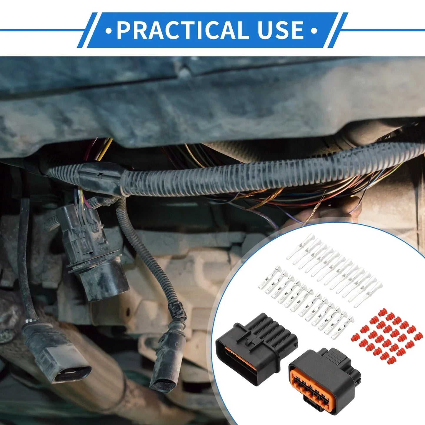 12 Pin Front Headlight Connector Plug for Hyundai - 1 Set