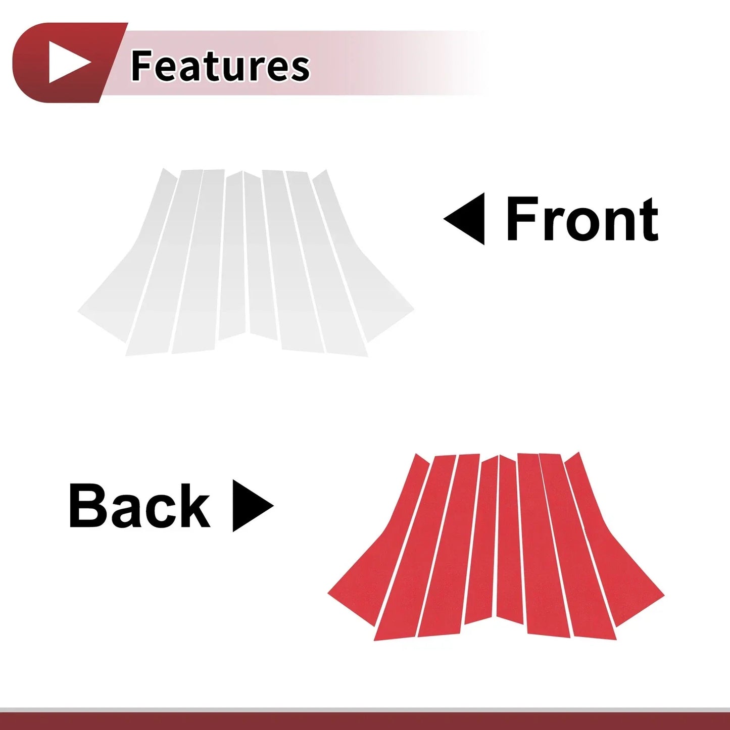 Pillar Window Trim Set for Porsche Cayenne (2010-2017) - 8 Pieces