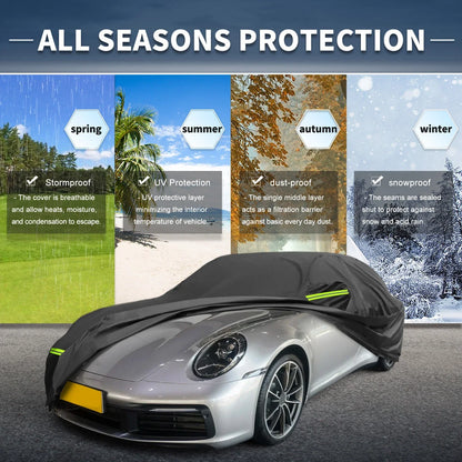 Waterproof 233D-PU Car Cover for Porsche 911 (2013-2023) with Zipper