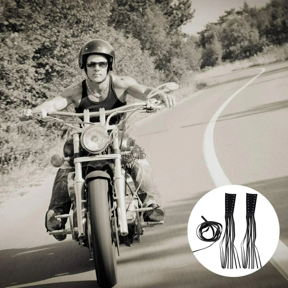 12" Leather Motorcycle Brake Lever Covers for Biker (Fits Various Models)